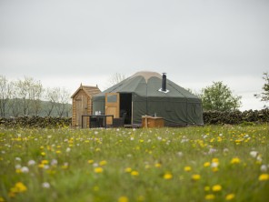 Foxglove Yurt with Hot Tub on a Glampsite in the Staffordshire Moorlands, England